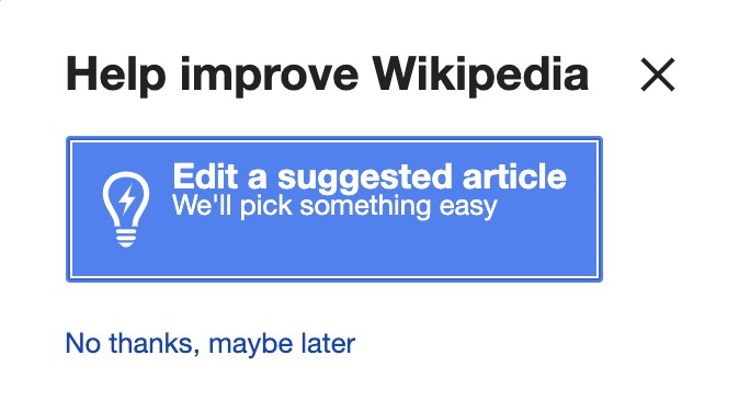 Edit a suggested Article - create a Wikipedia Page