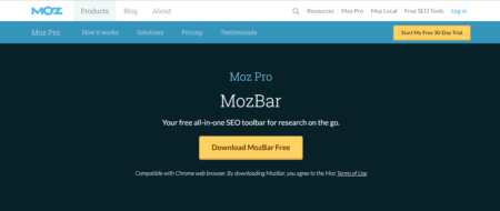 MozBar Free SEO analytics tools for Back link