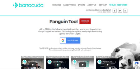 Panguin free seo analyzer tools