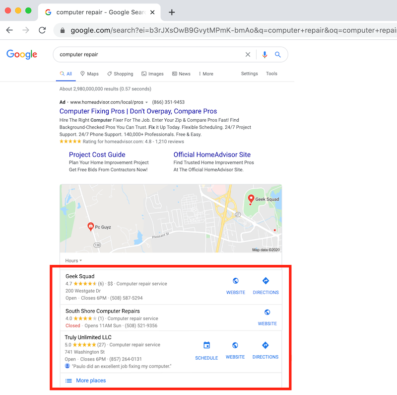 how to rank higher in google maps - business listed 